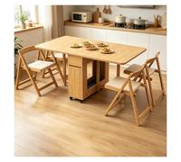Tavolo Cucina Salvaspazio Con Cassetti Contenitore E 4 Sedie Schienale | Tavolo A Ribalta In Legno Per Monolocali E Case Piccole-scrivania Salvaspazio 1.4m(Natural)