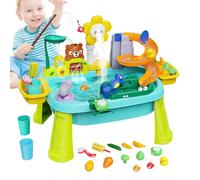 Tavolo da acqua per bambini per esterni, tavolo sensoriale acquatico con pompa elettrica e gioco di , giocattolo educativo di imitazione per età 3-8 anni, asilo parco piscina viaggi party
