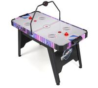 Tavolo da Air Hockey per Bambini e Adulti da 144 cm con Segnapunti Digitale LED, Potente Motore da 12V, 2 Dischi e 2 Spingitori per Casa, Ufficio, Sala Giochi