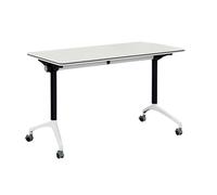 Tavolo da allenamento mobile pieghevole silenzioso con rotazione a 360°, tavolo da conferenza regolabile per ufficio, dimensioni: 55,1 x 23,6 x 29,5/140 x 60 cm