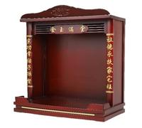 Tavolo da altare Buddha da parete con cassetto, tavolo da meditazione in legno allargato per spazio spirituale personale, perfetto per preghiere (rosso, 64,5 cm)