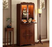 Tavolo da altare Buddha in legno massello con cassetto, tavolino per preghiera di meditazione, decorazione per tempio per la casa, migliora la preghiera e il relax (68 x 33 x 170 cm)