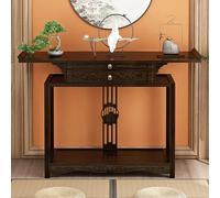 Tavolo da altare buddista cinese con contenitore, tavolino per meditazione, preghiere e culto Buddha Shrine Cabinet (L66 x W33 x H100 cm)