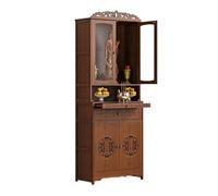Tavolo da altare buddista cinese in bambù con santuario in acrilico, cassetti e spazio di archiviazione a doppia anta; Un altare buddista per la meditazione, la preghiera e la prat 70 cm/27.56 inches