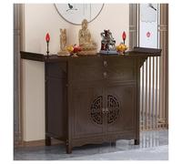 Tavolo da altare buddista cinese, in stile vintage, con piedistallo, per il dio della ricchezza e decorazione per la casa (noce (100 x 40 x 100 cm)