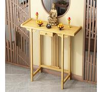 Tavolo Da Altare Buddista Con Contenitore,Tavolo Da Meditazione In Bambù,Supporto Per Buddha Del Tempio Buddista Cinese,Caratterizzato Da Due Ripiani Aperti,per Templi E Case(Wood color,80x30x80cm)