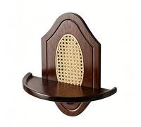 Tavolo da Altare Buddista in Bambù Supporto Multifunzionale per Piante da Interno Santuario Meditativo Vintage da Parete Mensola per Buddha per Case Templi e Sale Ancestrali(Brown,38cm)