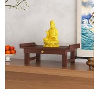 Tavolo da altare buddista per scrivania e santuari, design a mensola retrattile, statue di Buddha vintage per meditazione e preghiera