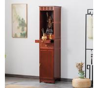 Tavolo da altare cinese per meditazione con cassetto, tavolo puja a 2 ripiani per preghiere e culto, ideale per salotti, santuari e templi