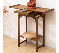 Tavolo da altare con cassetto, console di design asiatico retrò per meditazione, templi domestici e uso familiare, 80 x 40 x 119 cm, armadio funzionale per spazi spirituali