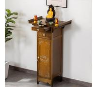 Tavolo da altare con contenitore, armadietto personale per meditazione per esporre barattoli, piante e libri, perfetto per pratiche puja e buddisti