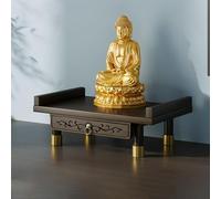 Tavolo da altare con contenitore estraibile, armadietto per meditazione e preghiera, supporto personale per rituali e divinazione