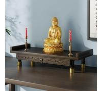 Tavolo da altare con contenitore estraibile, armadietto per meditazione e preghiera, supporto personale per rituali e divinazione