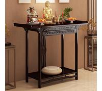Tavolo da Altare con Contenitore per Meditazione e Preghiera, Supporto in Legno per Statua del Buddha, Tavolo Da Terra for Puja for Spiritualità O Esposizione Di Barattoli, Piante(100*40*100cm/39.5*16