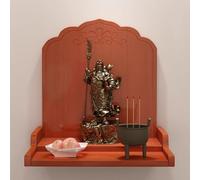 Tavolo da altare con statua di Buddha, da parete, in bambù, per preghiera e santuario, mensola per incenso, per meditazione buddista e decorazione