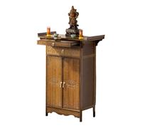 Tavolo da altare in legno con spazio nascosto, mobiletto for meditazione zen, panca for la preghiera, mobile for l'arredamento del soggiorno(80cm)