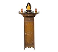 Tavolo da altare in legno con spazio nascosto, mobiletto for meditazione zen, panca for la preghiera, mobile for l'arredamento del soggiorno(60cm)
