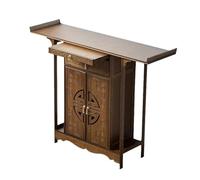 Tavolo da altare in legno estensibile, panca for meditazione e preghiera, mobiletto for la Pooja cinese, espositore for mobili da altare buddista for la casa(140cm)