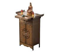 Tavolo da altare in legno estensibile, panca for meditazione e preghiera, mobiletto for la Pooja cinese, espositore for mobili da altare buddista for la casa(80cm)