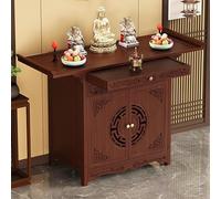 Tavolo da altare in legno per meditazione con anta dell'armadio, decorazione spirituale per la casa per preghiera e relax