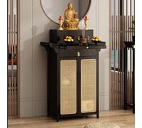 Tavolo da altare in stile cinese retrò con cassetti, tavolo da meditazione con ripiano estraibile, per soggiorno, santuari, templi