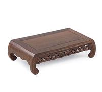 Tavolo da altare intagliato a mano in legno per meditazione spirituale, Wicca, piccolo grido per la mostra d'altare, Puja Buddha, mini tavolo da tè, design orientale.