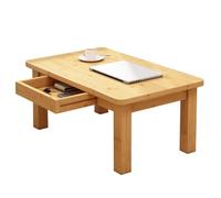 Tavolo da Altare La Meditazione con Cassetto, Portatile Tavolino in Bambù per L'ora Del Tè, Il Lavoro, Salvaspazio per La Camera da Letto in Stile Giapponese Tatami(70x50x42cm/28x20x16.5in)