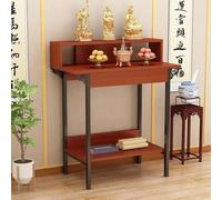 Tavolo Da Altare Multistrato, Tavolo Da Meditazione Con Gambe In Metallo, Piedistallo Cinese Con Offerte Di Buddha Per Arredamento Casa, Camera Da Letto, Ufficio(Brown,100*42cm/39.4*16.5in)