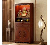 Tavolo da Altare Ofrenda con Cassetto, Supporto in Legno per Statua del Buddha, for Relax, Preghiere, Divinazione, Culto, Decorazione For La Casa Del Santuario Buddista Wiccan(53*33*170cm/21*13*67in)
