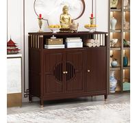 Tavolo da altare per meditazione con contenitore multifunzionale ed elegante design cavo per la decorazione spirituale della casa