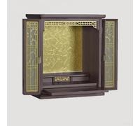 Tavolo da altare per meditazione con nicchia e illuminazione, supporto per pratica spirituale per adorazione domestica, ideale per la coltivazione della meditazione