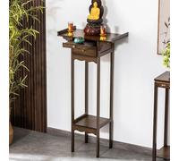 Tavolo da altare per meditazione personale per la casa, preghiera buddista e tavolo da offerta, armadietto cinese per incenso per Guan Gong e statua di Buddha, scaffale tributo Puja
