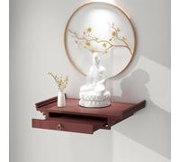 Tavolo da Altare Personale in Legno da Parete, Tavolo Puja in Legno massello per l'arredamento della casa in Camera da Letto, Soggiorno, Studio