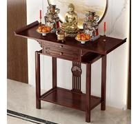 Tavolo da Altare Spirituale in bambù con cassetto portaoggetti, Supporto per Statua del Buddha God Guanyin con Vassoio telescopico, per Preghiere, divinazione(100*40*100cm/39.5*15.7*39.5in)