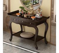 Tavolo da altare, tavolino per meditazione e preghiera, espositore in legno per statue di Buddha, altare del giorno dei morti, mobili spirituali per soggiorno e camera da letto (140 x 40 x 100 cm)