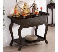 Tavolo da altare, tavolino per meditazione e preghiera, espositore in legno per statue di Buddha, altare del giorno dei morti, mobili spirituali per soggiorno e camera da letto (100 x 40 x 100 cm)