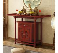 Tavolo da Altare Wicca, Altare con Tavolo Puja Portaoggetti, Supporto in Legno per Statua del Buddha, per Meditazione, Buddismo, Stregoneria, Incenso Domestico e Puja(120*40*100cm/47.5*16*39.5in)