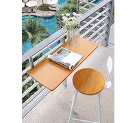 Tavolo da appendere regolabile per esterni, pieghevole, per balcone, ringhiera, patio, giardino, scaffale, facile da installare, colore bianco, 60 x 35 cm, perfetto per dicembre e patio