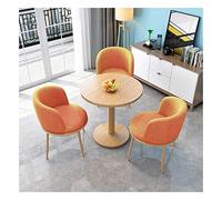 Tavolo da balcone e sedia combinazione soggiorno cucina tavolo da pranzo nordico 1 tavolo 3 sedie caffè tavolo per il tempo libero (colore: blu) (arancione)