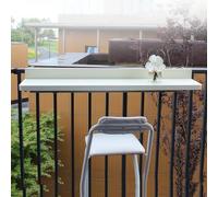 Tavolo da balcone pieghevole da parete regolabile in lega di alluminio per tutte le stagioni scrivania per ringhiera all'aperto tavolino salvaspazio per casa ufficio e piccoli spazi