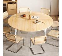 Tavolo da banchetto pieghevole in legno massello, rotondo, 180,3 cm, per 10-20 persone, resistente, portatile, ideale per eventi domestici, senza gambe incluse, elevata capacità di carico