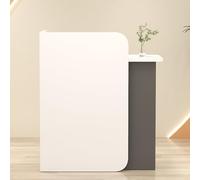 Tavolo da banco di ricezione con armadietto per computer, banco paga per salone e reception dell'ingresso dell'ufficio