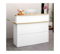 Tavolo da banco per reception, per uffici, hotel, saloni - Elegante bancone per casse al dettaglio, 80 cm, design di giunzione per una maggiore efficienza del servizio clienti