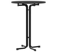 Tavolo da bar 80 x 110 cm Legno pressato Acciaio Nero Pieghevole | Pieghevole, salvaspazio, resistente alla corrosione, pulizia panno umido, telaio stabile, superficie liscia