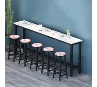 Tavolo da bar bianco per cucina e esterni, 160 x 30 x 100 cm, tavolo da colazione alto per radiatore, perfetto per casa e ristorante (sedie non incluse)