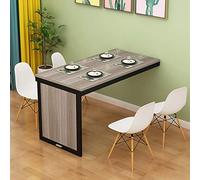 Tavolo da bar convertibile da parete in legno massello, con accessori, multifunzione, tavolo da pranzo da cucina, banco da lavoro, scrivania per studio, 100 x 60 x 75 cm, colore: nero