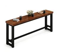 Tavolo da bar in legno massello, tavolo lungo da balcone, impermeabile, robusto, adatto for caffetterie, sale da tè, bar(160x40cm/63.0x15.7in)