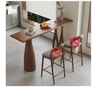 Tavolo da Bar in Stile Rustico, Tavolo Rettangolare da Bar in Legno Massello Dello Spessore di 5 cm per Cucina, Caffetteria, Vetrina, Spazi Ridotti -Non Include Gli Sgabelli,140x45x100cm