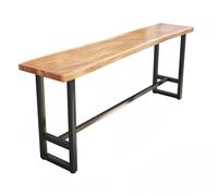 Tavolo da bar industriale Tavolo da pranzo stretto e lungo da cucina dietro il divano Tavolo da pub for colazione da bistrot Robusta struttura in metallo, for balcone del soggiorno(63*13.8*41.3in)