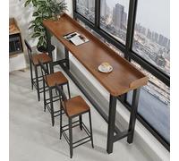 Tavolo da bar moderno in legno, 140 cm, tavolo da pranzo per cucina, design elegante, singolo strato, non necessita di sgabelli, ideale per piccoli spazi, mobili eleganti per la casa